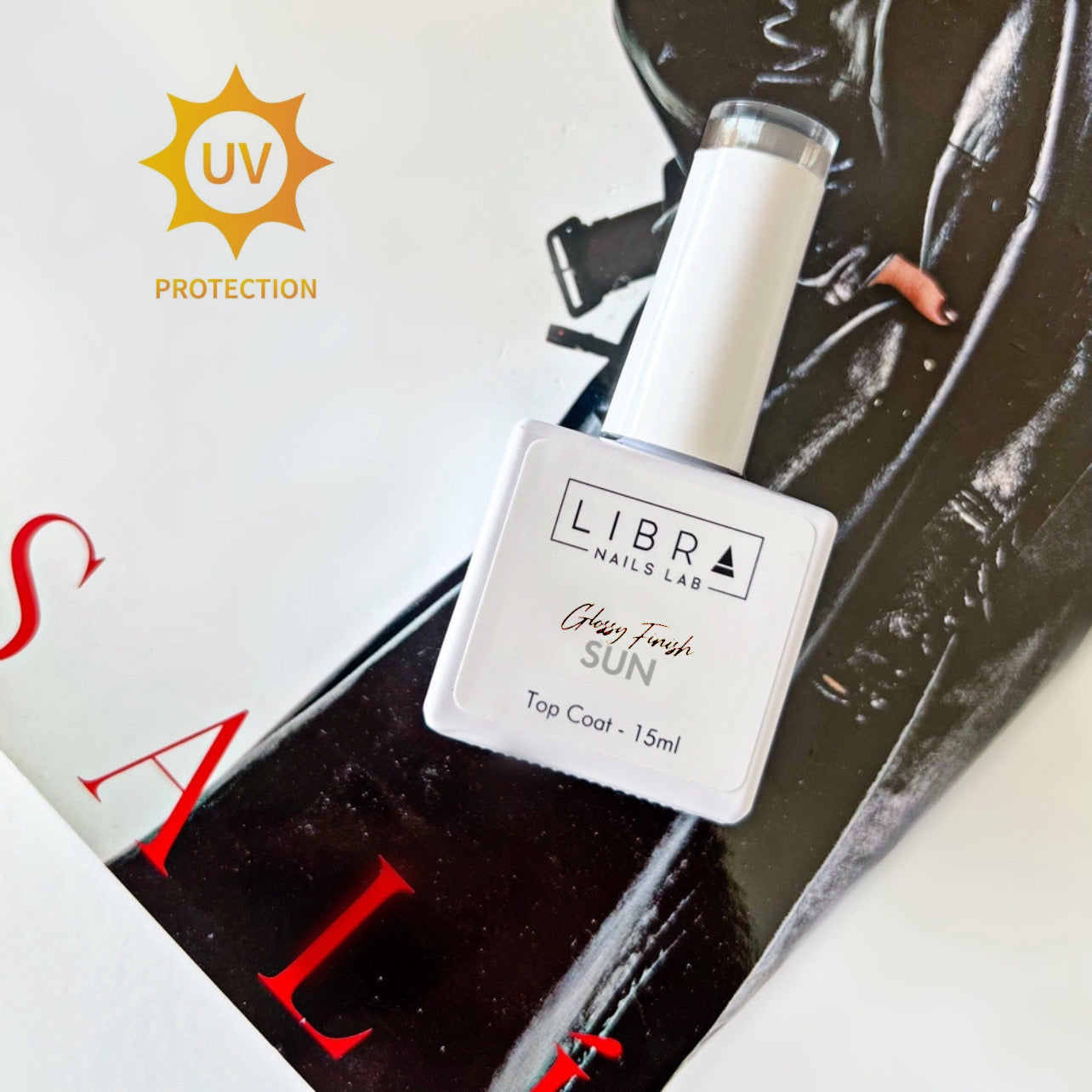 Glossy Finish SUN -  Top Coat Lucido con filtro UV