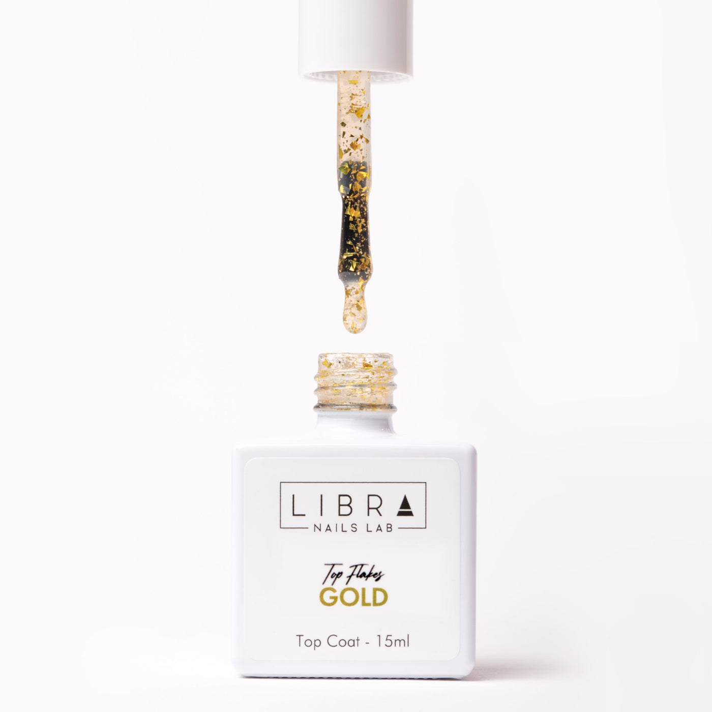 Top Flakes Gold - Top Coat lucido con scaglie oro