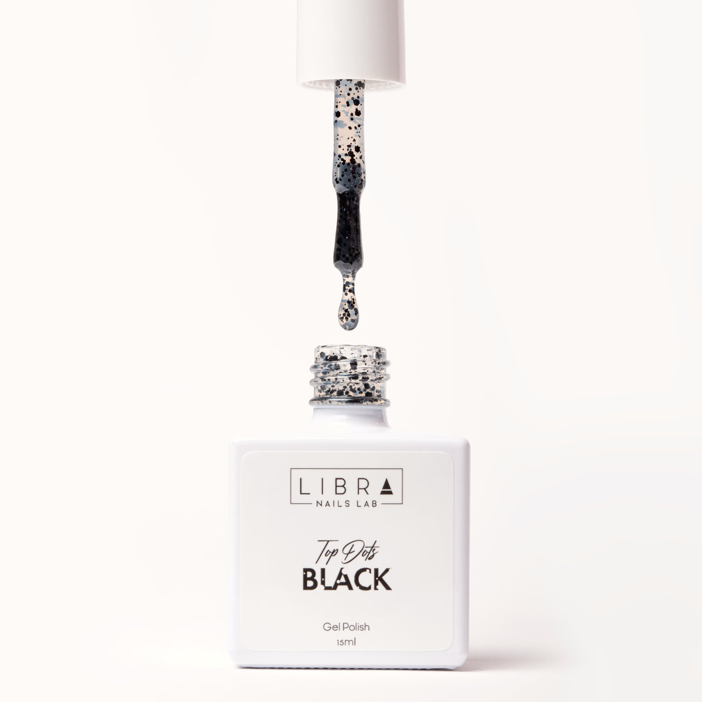 Top Dots Black -  Top Coat Lucido con Pois