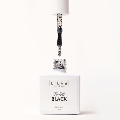 Top Dots Black -  Top Coat Lucido con Pois