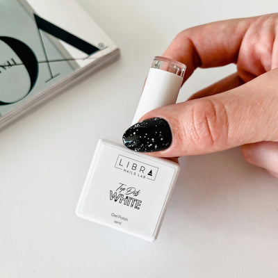 Top Dots White -  Top Coat Lucido con Pois