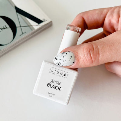 Top Dots Black -  Top Coat Lucido con Pois
